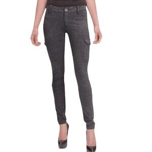 CAbi Skinny Cargo Leggings Ponte Knit Gray 2